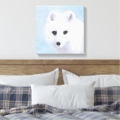Arctic Fox Painting - Originele Wildlife Art Canvas Afdruk (Insitu (Slaapkamer))