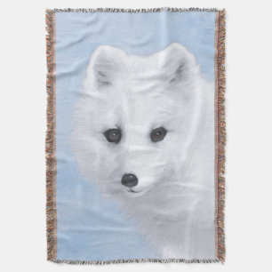 Arctic Fox Painting - Originele Wildlife Art Deken