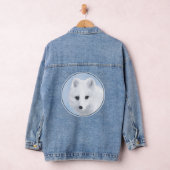 Arctic Fox Painting - Originele Wildlife Art Denim Jacket (Hangar)