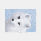 Arctic Fox Painting - Originele Wildlife Art Fleece Deken (Voorkant (Horizontaal))