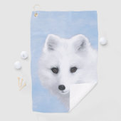 Arctic Fox Painting - Originele Wildlife Art Golfhanddoek (Insitu)