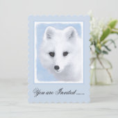 Arctic Fox Painting - Originele Wildlife Art Kaart (Staand voorkant)