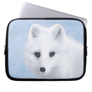 Arctic Fox Painting - Originele Wildlife Art Laptop Sleeve