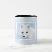 Arctic Fox Painting - Originele Wildlife Art Mok (Midden)