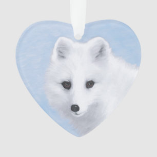 Arctic Fox Painting - Originele Wildlife Art Ornament