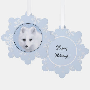 Arctic Fox Painting - Originele Wildlife Art Ornament Kaart