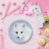 Arctic Fox Painting - Originele Wildlife Art Papieren Bordje (Feest)