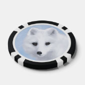 Arctic Fox Painting - Originele Wildlife Art Poker Chips (Enkel)