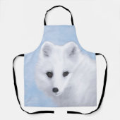 Arctic Fox Painting - Originele Wildlife Art Schort (Voorkant)
