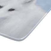 Arctic Fox Painting - Originele Wildlife Art Snijplank (Hoek)