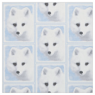 Arctic Fox Painting - Originele Wildlife Art Stof