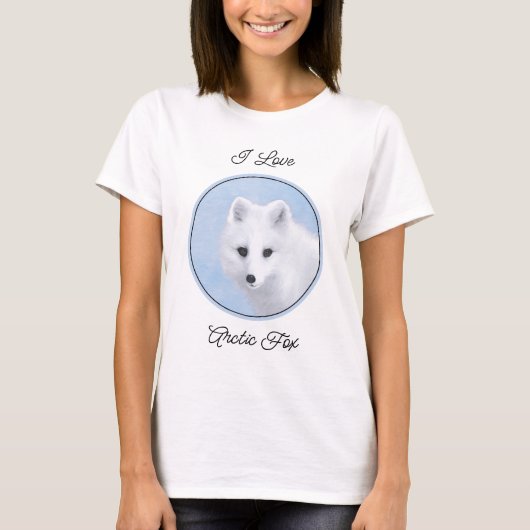 Arctic Fox Painting - Originele Wildlife Art T-shirt (Voorkant)