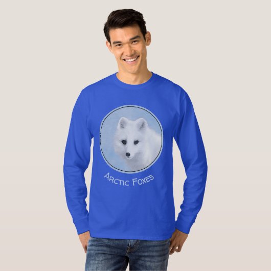 Arctic Fox Painting - Originele Wildlife Art T-shirt (Voorkant volledig)