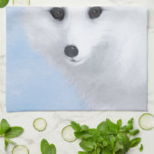 Arctic Fox Painting - Originele Wildlife Art Theedoek (Gevouwen)