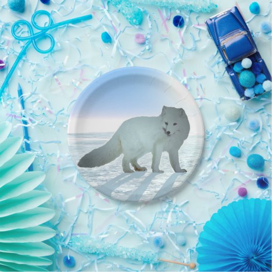 Arctic Fox Papieren Bordje (Feest)