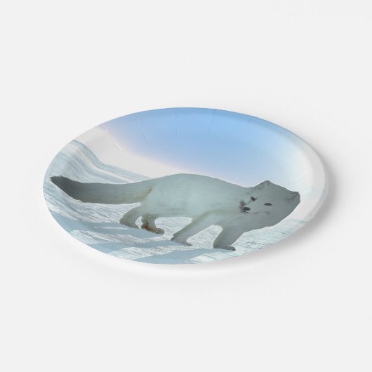 Arctic Fox Papieren Bordje (Gekanteld)