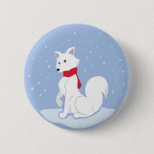 Arctic Fox Ronde Button 5,7 Cm (Voorkant)