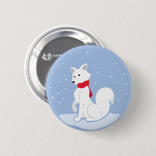 Arctic Fox Ronde Button 5,7 Cm (Voorkant /achterkant)