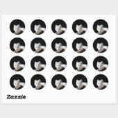 Arctic Fox Ronde Sticker (Vel)