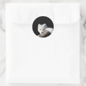 Arctic Fox Ronde Sticker (Tas)