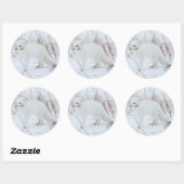 Arctic Fox Ronde Sticker (Vel)