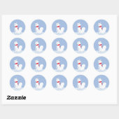 Arctic Fox Ronde Sticker (Vel)
