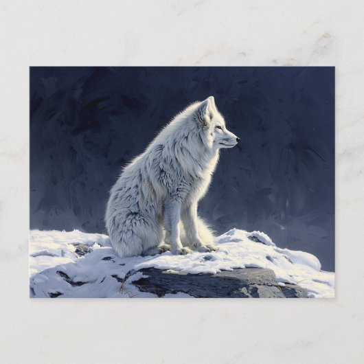 Arctic Fox schilderij Briefkaart (Voorkant)