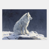 Arctic Fox schilderij Decoupage Inpakpapier Vel (Voorkant)