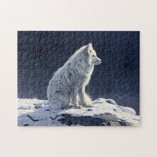 Arctic Fox schilderij Legpuzzel (Horizontaal)