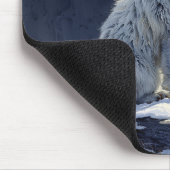 Arctic Fox schilderij Muismat (Hoek)