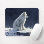 Arctic Fox schilderij Muismat (Met muis)