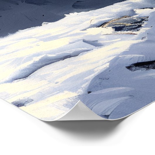 Arctic Fox schilderij Poster (Hoek)