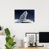 Arctic Fox schilderij Poster (Thuiskantoor)