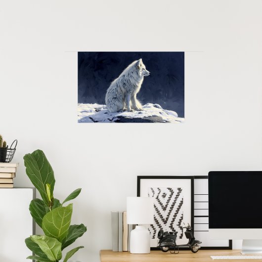 Arctic Fox schilderij Poster (Thuiskantoor)