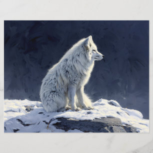 Arctic Fox schilderij Scrapbook papier