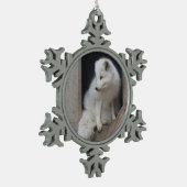 Arctic Fox Snowflake Ornament (Links)