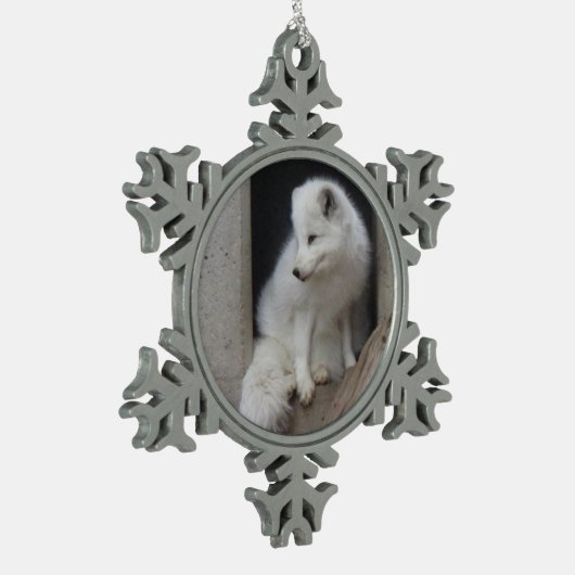 Arctic Fox Snowflake Ornament (Links)