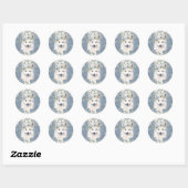 Arctic Fox Snowflake Stickers (Vel)