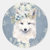 Arctic Fox Snowflake Stickers (Voorkant)