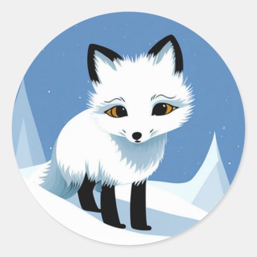 Arctic Fox Sticker (Voorkant)