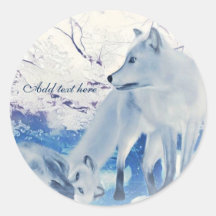 Arctic fox stickers