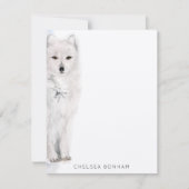 Arctic Fox Waterverf Notitiekaartje (Voorkant)