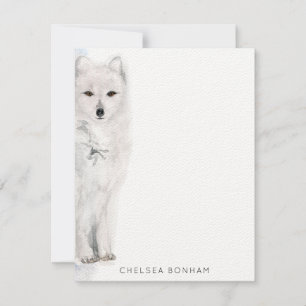 Arctic Fox Waterverf Notitiekaartje