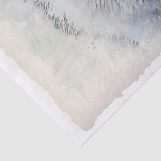 Arctic Fox Waterverf Tissuepapier (Detail)