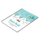 Arctic Fox Winter Baby shower Guest Book Notitieboek (Linkerzijde)