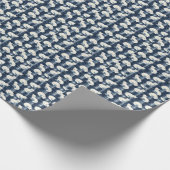 Arctic Fox Winter Christmas Tartan Plaid Pattern 2 Cadeaupapier (Hoek)