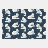 Arctic Fox Winter Christmas Tartan Plaid Pattern 3 Inpakpapier Vel (Voorkant)