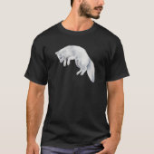 Arctic Fox Winter Drawing T-shirt (Voorkant)