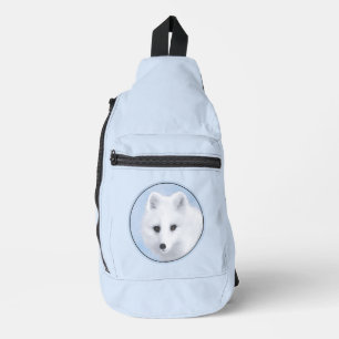 Arctic Fox Winter Schilderij Originele Wildlife Ar Sling Bag