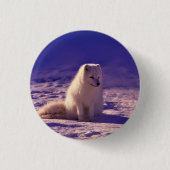 Arctic Fox Winter Snow Landscape Ronde Button 3,2 Cm (Voorkant)